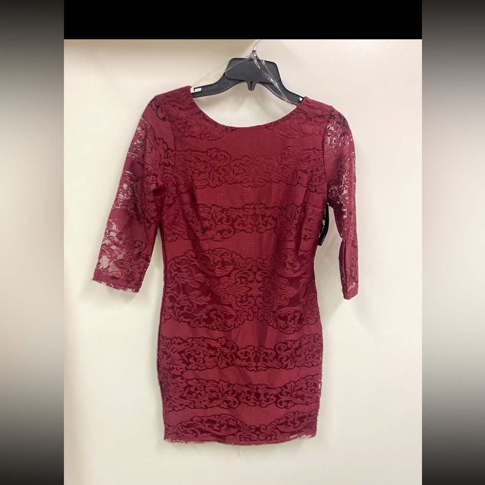 Fitted Lace Dress with Low Back